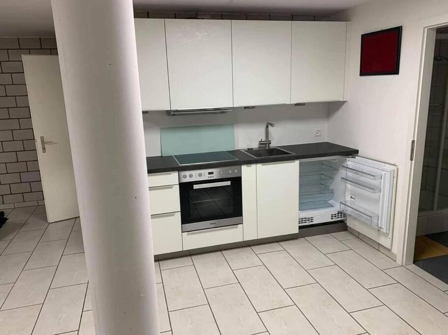Basel - 5 Mins Away - Modern Basement Studio With Kitchen 35M2 In Muttenz Exterior foto